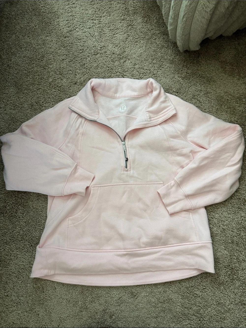 lululemon athletica Women’s Scuba Light Pink Quarter-Zip Pullover m/l - Picture 1 of 5